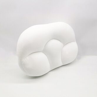 3D Decompressie Schuim Deeltjes Nekkussen Diepe Slaap Verslaving Head Rest Luchtkussen Overdrukventiel Kussens wit