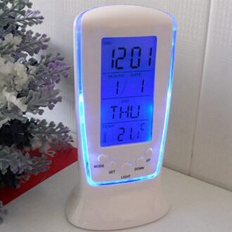 3D Digitale Tafel Klok Wandklok Led Nachtlampje Datum Tijd Display Alarm Usb Snooze Thuis Woonkamer Decoratie A 12.5X6.5X5.5cm