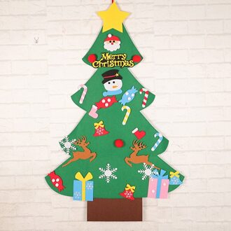 3D Diy Vilt Kerstboom Hangers Muur Opknoping Decoratie Stickers Xmas Ornamenten Kinderen Voor Thuis Kerst Decoratie