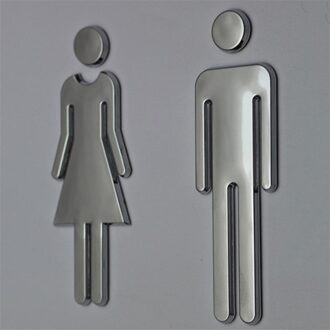 3D Diy Vrouw & Man Wc Deur Teken Badkamer Toilet Wc Deur Teken Voor Wc Deur Teken Muursticker Decor verwijderbare