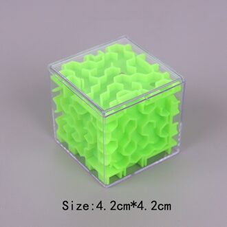 3D Doolhof Magische Kubus Transparant Zeszijdige Puzzel Speed Cube Rollende Bal Game Cubos Doolhof Speelgoed Voor Kinderen Educatief 3.8cm willekeurig kleur
