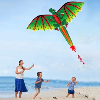 3D Dragon Kite Enkele Lijn Met Staart Vliegers Outdoor Fun Speelgoed Kite Familie Outdoor Sport Speelgoed Kinderen Kinderen Te fly Power Vliegers