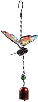 3D Drie-Dimensionale Vlinder Ijzer Ambachten Windgong Creatieve Metaal Glas Pijn Ornament Tuin Decor Geschilderd Bell Wind Chime