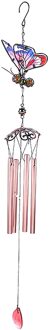 3D Drie-Dimensionale Vlinder Ijzer Ambachten Windgong Creatieve Metaal Glas Pijn Ornament Tuin Decor Geschilderd Bell Wind Chime