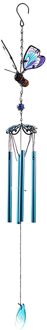 3D Drie-Dimensionale Vlinder Ijzer Ambachten Windgong Creatieve Metaal Glas Pijn Ornament Tuin Decor Geschilderd Bell Wind Chime