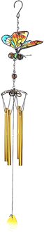 3D Drie-Dimensionale Vlinder Ijzer Ambachten Windgong Creatieve Metaal Glas Pijn Ornament Tuin Decor Geschilderd Bell Wind Chime