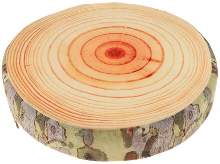 3D Dubbelzijdig Afdrukken Hout Boomstronk Bureaustoel Rugkussen Sofa Bed Auto