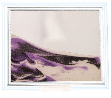 3D Dynamische Vloeiende Grit Zand Schilderij Transparante Glazen Frame Tekening Landschap SCVD889 paars 10 duim