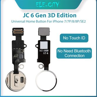 3D Editie Universal Home Fingerprin Knop Met Flex Voor Iphone 7/7P/8/8P/SE2 Compleet Vergadering Vervanging Geen Touch Id zilver