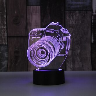 3D Entertainment Camera Illusion Led Lamp Usb Tafellamp Rgb Nachtlampje Romantische Bed Decoratie Lamp Luminaria