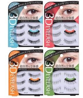 3D Eyes Eyelash 01-U Airy Accent - 3 pairs