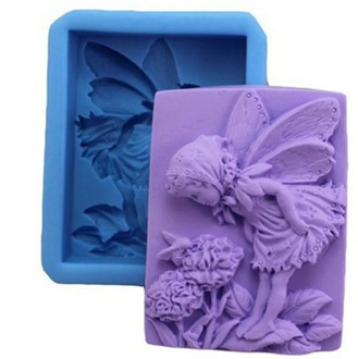 3D Flower Fairy Silicone Fondant Soap Mold Baking Cake Chocolate Gumpaste Dessert Mold Fairy Angel Soap Cake Decoratint Molds