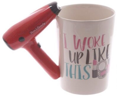 3D Föhn Koffie Mok Dames Tool Föhn Salon Badkamer Decor Creatieve Thee Melk Keramische Cup Voor kapper B stijl