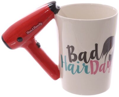 3D Föhn Koffie Mok Dames Tool Föhn Salon Badkamer Decor Creatieve Thee Melk Keramische Cup Voor kapper een style