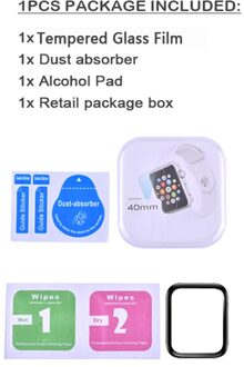 3D Gebogen Rand Hd Gehard Glas Voor Apple Horloge Serie 3 2 1 38Mm 42Mm Screen Protector Film voor Iwatch 4/5/6/Se 40Mm 44Mm 1stk / Series 123 38mm