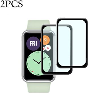 3D Gehard Niet Gehard Glas Protector Film Voor Huawei Horloge Fit Honor Horloge Es Beschermende Scherm Bubble Gratis Volledige Dekking 2stk / For Huawei Watch Fit