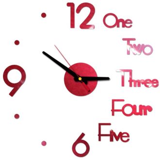 3D Grote Aantal Wandklok Spiegel Wandklok Spiegel Sticker Grote Horloge Sticker Home Decor Uniek Cadeau Diy Muurstickers # BL5