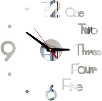 3D Grote Aantal Wandklok Spiegel Wandklok Spiegel Sticker Grote Horloge Sticker Home Decor Uniek Cadeau Diy Muurstickers # BL5