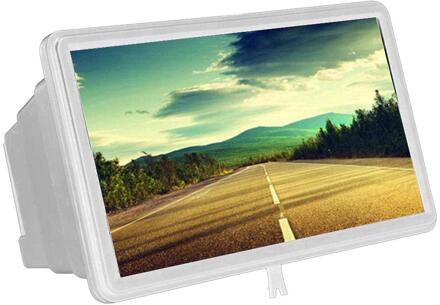 3D Gsm-scherm Vergrootglas Stereoscopische Hd Amplifying Movie Video Telescopische Vergrootglas Smartphone Versterker wit