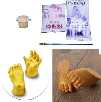 3D Hand & Foot Print mold powder Plaster Casting Kit Gift Birthday Baby Handprint Keepsake Baby Growth Gift Memorial Footpr H3P6