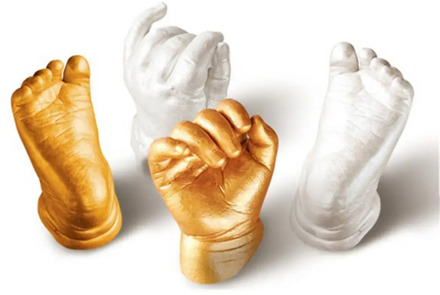 3D Hand & Foot Print Mold Powder Plaster Casting Kit Handprint Footprint Keepsake Gift Baby GrowthMemorial Baby BirthdayGift