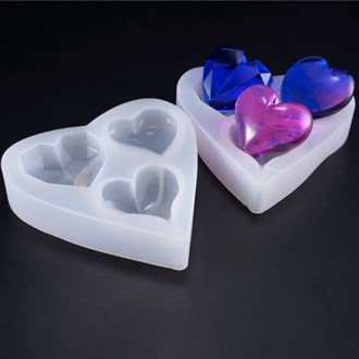 3D heart Shape Chocolate Silicone Mold Mousse Fondant Ice Cube Mould Pudding Candy Soap Candle Mold wedding cake decorating tool