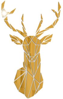 3D Herten Hoofd Spiegel Muursticker Diy Acryl Spiegel Stickers Muurschildering Woonkamer Slaapkamer Kinderen Thuis Decoratie Meerdere Maten goud / 95x57cm