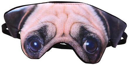 3D Hond Patroon Oogmasker Grappige Shade Nap Cover Blindfold Slaapmasker Eyepatch Slaap Bril (Pug)
