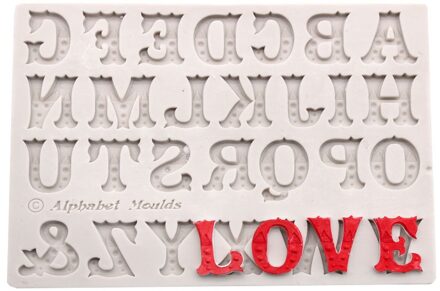 3D Hoofdletters Silicone Mold Alfabet Chocolade Fondant Mallen Fondant Taart Decoreren Gereedschappen Suikerpasta Candy Mallen