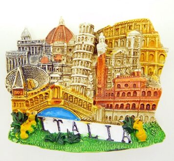 3D Italië Venetië Toerisme Gedenkteken Handgemaakte hars Koelkast Magneet Home Decoratie Ambachtelijke Souvenir Collectie
