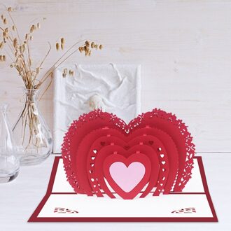 3D Kaart Bruiloft Kersenboom Uitnodigingen Kaarten Valentijnsdag Anniversary Wenskaart Handgemaakte Kaart Liefhebbers Paar Postkaart B Love hart