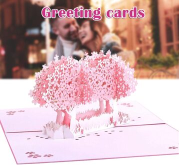 3D Kersenbloesem Pops-Up Kaart Handgemaakte Wenskaarten Cadeau Voor Graduation Verjaardag Bruiloft Lente MDJ998
