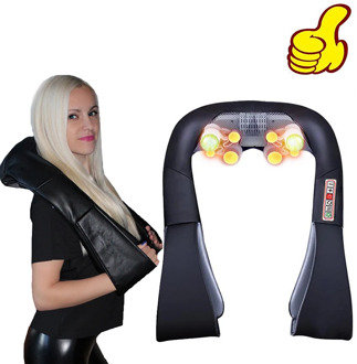 3D kneading Shiatsu Infrared Heated Kneading Car/Home Massagem Cervical Back Neck Massager Shawl Device Shoulder Massager