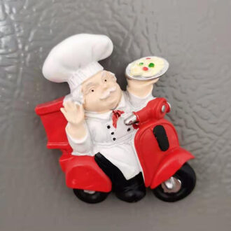 3D Koelkast Magneten Sticker Hars Cartoon Brood Chef Kok Karakters Home Decoratie 9