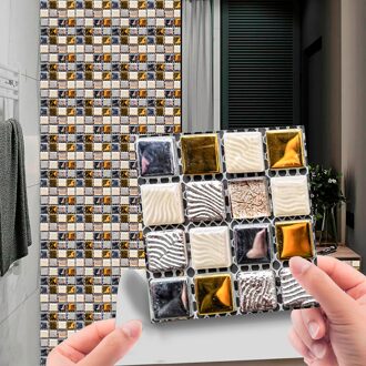 3D Kristal Tegel Stickers Europese Decor Stijl 10Pc Diy Waterdichte Zelfklevende Muurstickers Decoracion Hogar Moderno