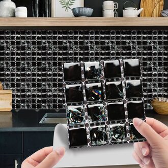 3D Kristal Tegel Stickers Europese Decor Stijl 10Pc Diy Waterdichte Zelfklevende Muurstickers Decoracion Hogar Moderno