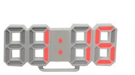 3D LED Digitale Wekkers Moderne Muur Opknoping Klok Elektronische Nachtlampje Display Wekker voor Home Woonkamer Decor Oranje