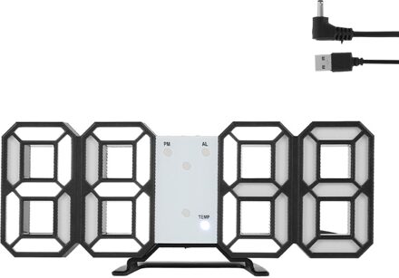 3D Led Wandklok Modern Digitale Tafel Klok Alarm Nachtlampje Saat Reloj De Pared Horloge Voor Thuis Woonkamer decoratie 03