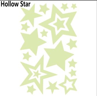 3D Lichtgevende Decal Slaapkamer Ceilling Home Decor Glow In Dark Moon Universe Fluorescerende Bubble Sticker Thuis Slaapkamer Wall Art Decor hollow ster