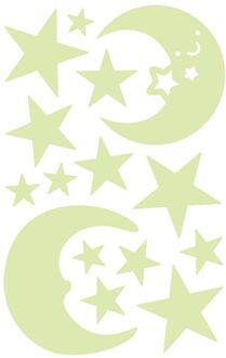 3D Lichtgevende Decal Slaapkamer Ceilling Home Decor Glow In Dark Moon Universe Fluorescerende Bubble Sticker Thuis Slaapkamer Wall Art Decor maan