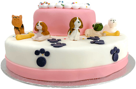 3D Little Dogs Taart
