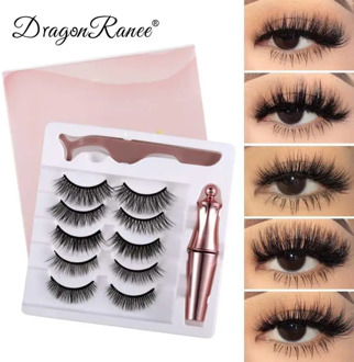 3D Magnetic Eyelashes Eyeliner Set Long Lasting False Mink Waterproof Eye Lashes Extension Reusable Beauty Make Up Tool TSLM1