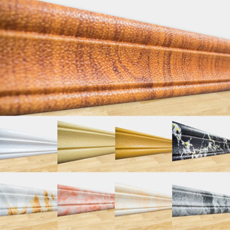 3D Marble Self-adhesive Foam Waterproof Baseboard Wallpaper For Kitchen Walls Roll Kick adhesive waist line wall living room