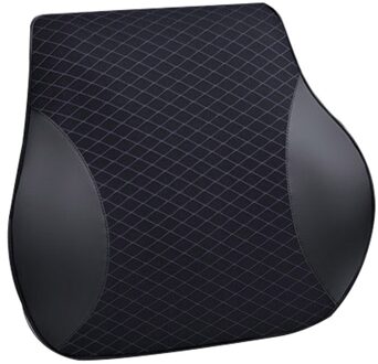 3D Memory Foam Auto Nekkussen Pu Lederen Auto Kussen Taille Rust Kussen Seat Back Rest Lumbale Kussen Voor Auto accessoires 1 lumbar