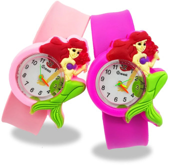 3D Mermaid Watch Children Toys Girls Gift Kids Quartz Watches Simple Waterproof Children's Watches Child Baby Birthday Gifts Kid