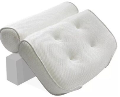 3D Mesh Spa Antislip Cushioned Bad Kussen Bad Head Rest Kussen Met Zuignappen Voor Nek En Rug badkamer Supply
