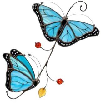 3D Metalen Monarch Vlinder Prachtige Thuis Venster Yard Decoratie Ambachten Outdoor Tuin Ornament 02