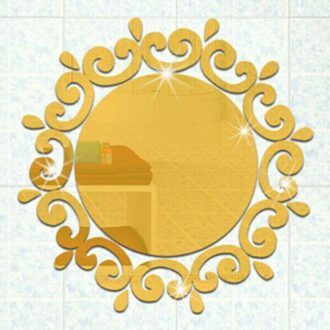 3D Mirror Stickers Wall Sticker Room AcrylicArt Mirror Light Decor DIY Home Decor Mirror Stickers Home Decor Goud