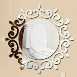 3D Mirror Stickers Wall Sticker Room AcrylicArt Mirror Light Decor DIY Home Decor Mirror Stickers Home Decor Zilver
