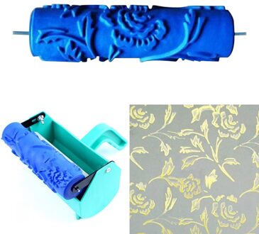 3D Muur Decoratieve Schilderkunst Roller Patroon Roller Muur Decoratie Gereedschappen Rose Muur Roller Zonder Handvat Grip Rose Patroon